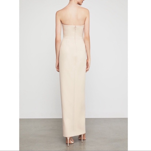 BCBGMaxAzria Blush Neutral Strapless Straight Maxi Formal Gown - Picture 13 of 13